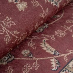 Washable Red Bordered Floral Rug - Matilda -Kukoon Rugs Store verona matilda 07489