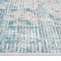 Washable Duck Egg Distressed Area Rug - Maya 16 Washable Duck Egg Distressed Area Rug - Maya -Kukoon Rugs Store verona maya 07434