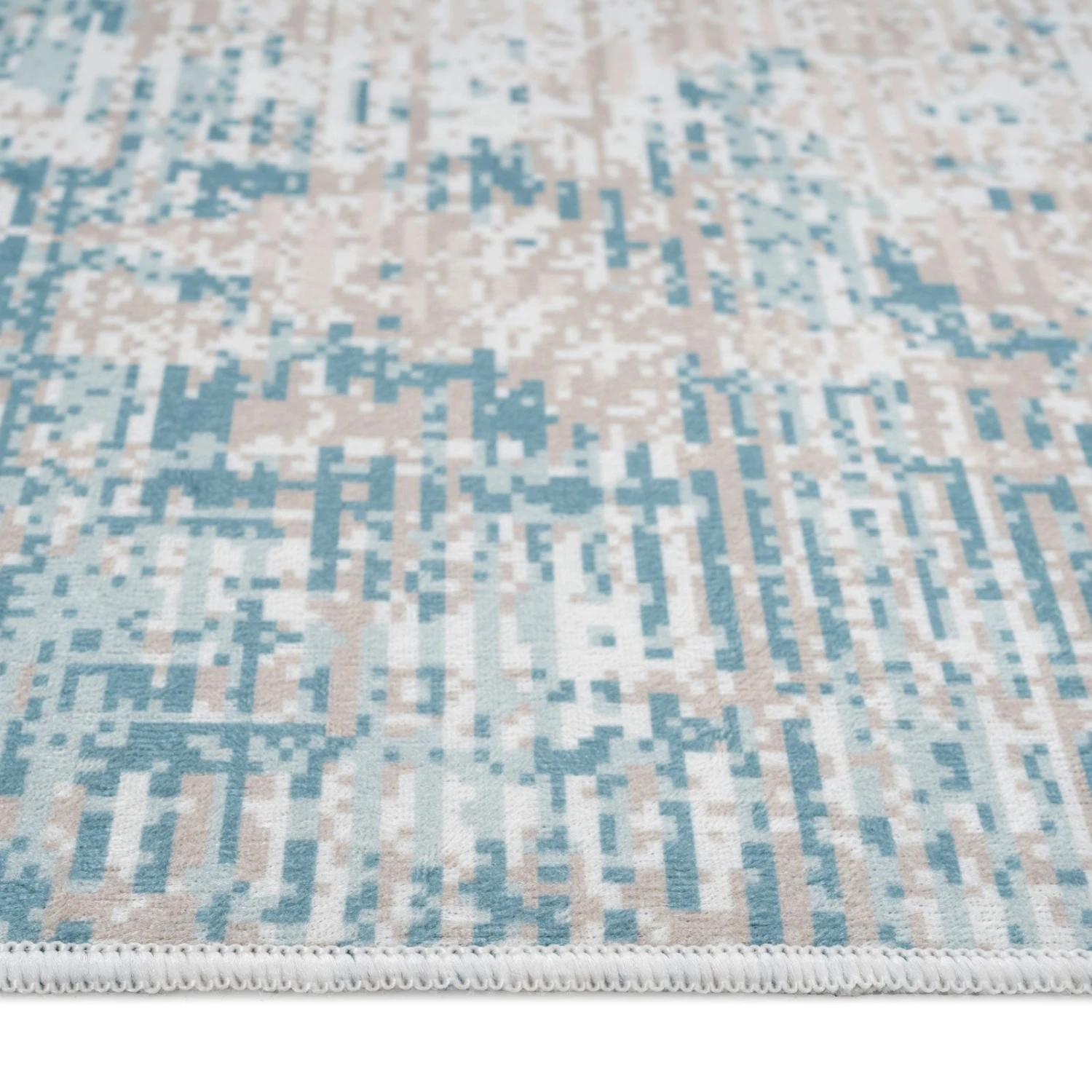 Washable Duck Egg Distressed Area Rug - Maya 9 Washable Duck Egg Distressed Area Rug - Maya - Image 7