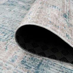 Washable Duck Egg Distressed Area Rug - Maya 13 Washable Duck Egg Distressed Area Rug - Maya -Kukoon Rugs Store verona maya 07444