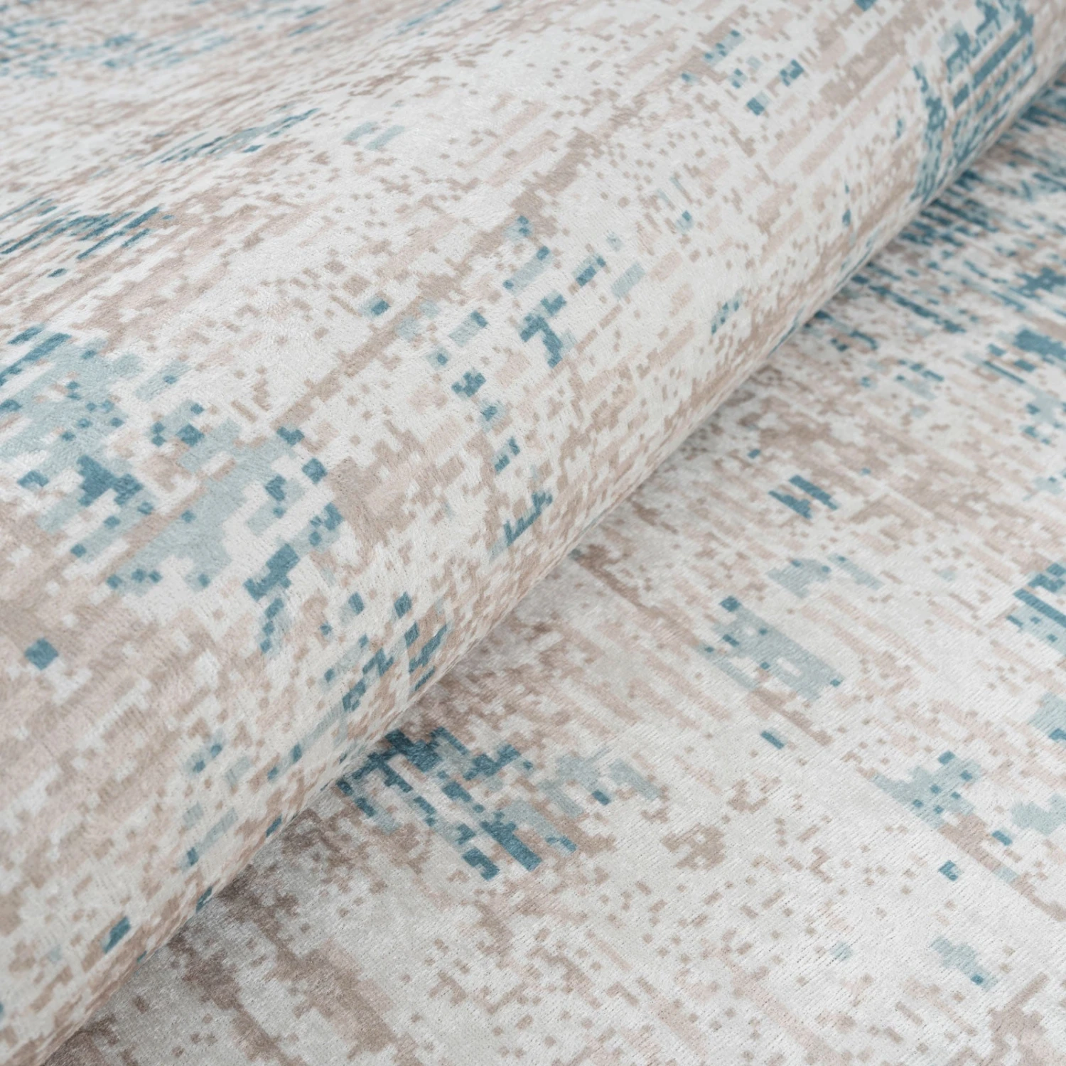 Washable Duck Egg Distressed Area Rug - Maya 5 Washable Duck Egg Distressed Area Rug - Maya - Image 3