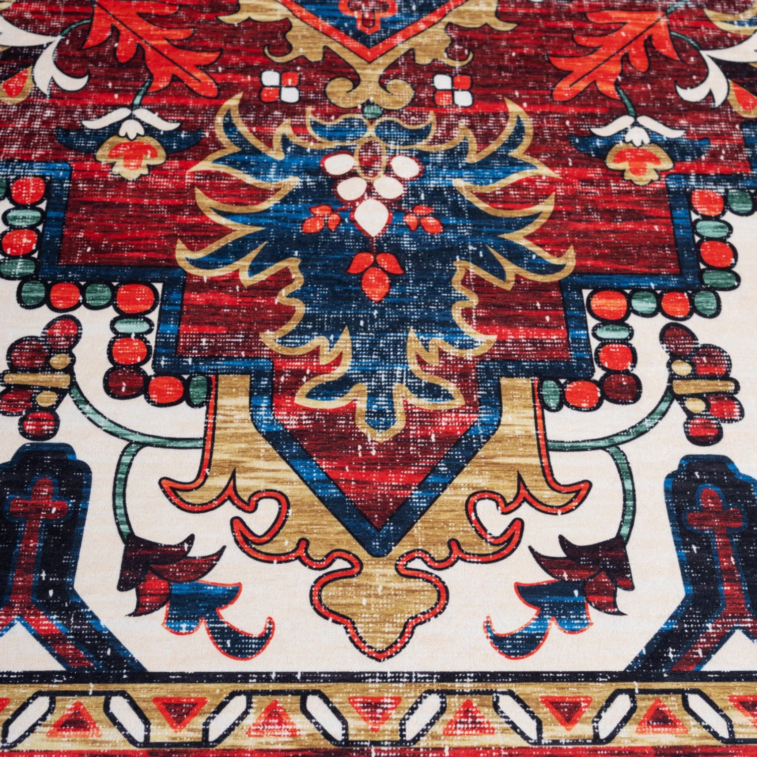 Washable Terracotta Kazak Area Rug - Pippa 5 Washable Terracotta Kazak Area Rug - Pippa - Image 3