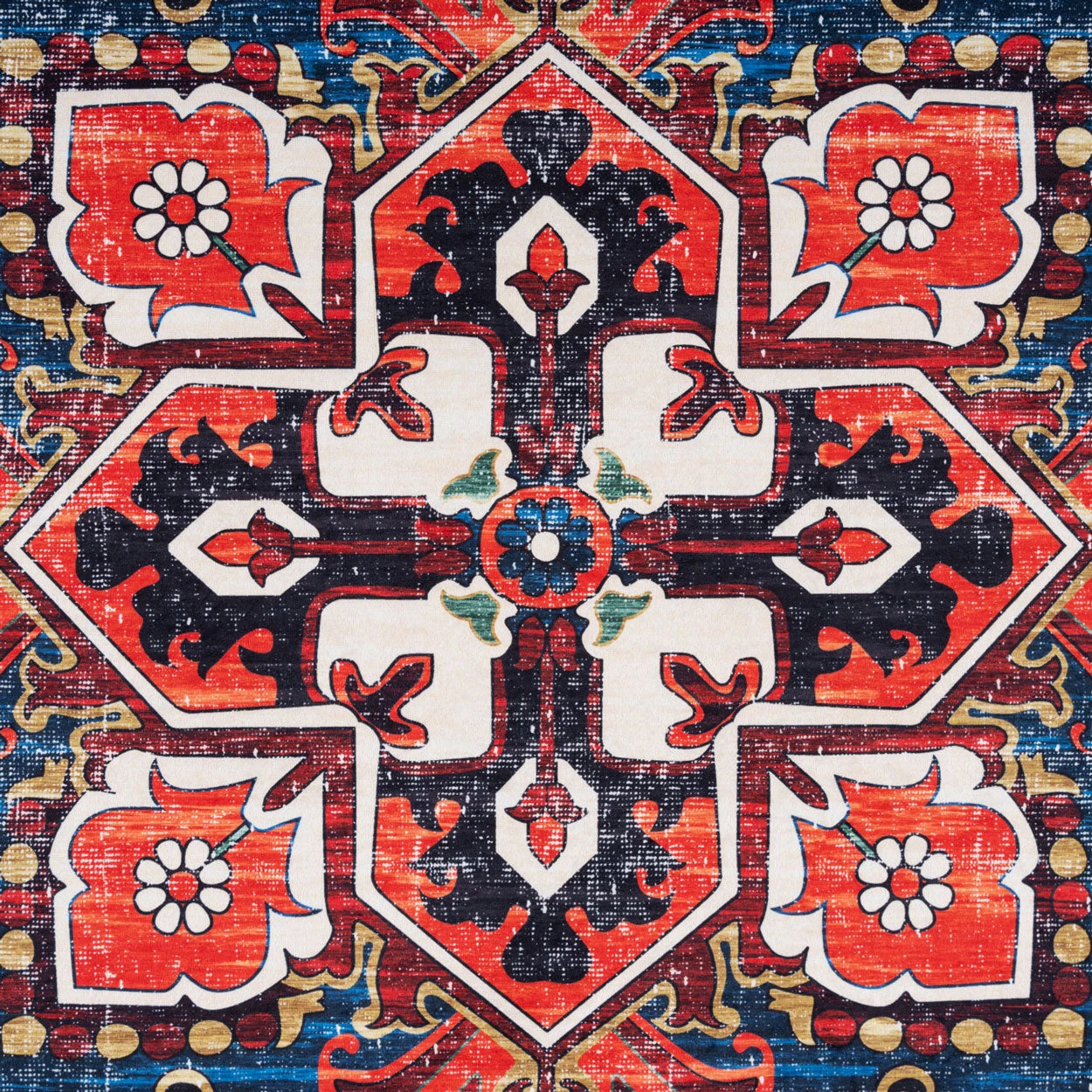Washable Terracotta Kazak Runner Rug - Pippa 9 Washable Terracotta Kazak Runner Rug - Pippa - Image 7