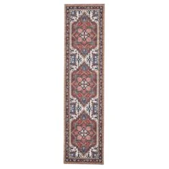 Washable Terracotta Kazak Area Rug - Pippa 19 Washable Terracotta Kazak Area Rug - Pippa -Kukoon Rugs Store verona pippa 04694 RR overhead