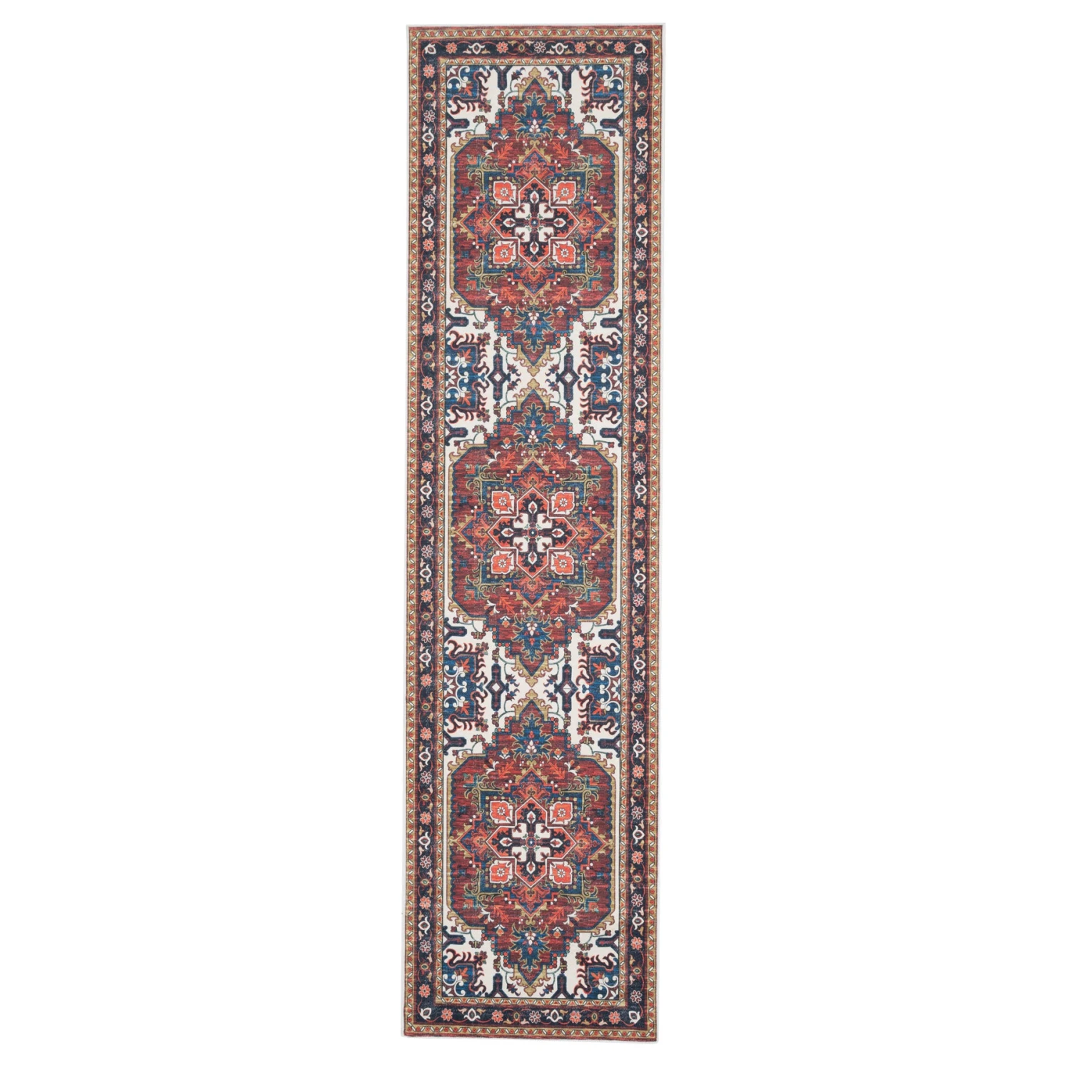 Washable Terracotta Kazak Area Rug - Pippa 11 Washable Terracotta Kazak Area Rug - Pippa - Image 9