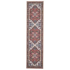 Washable Terracotta Kazak Runner Rug - Pippa