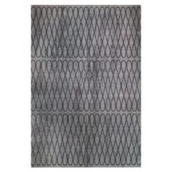 Luxury Modern Mottled Grey Rug