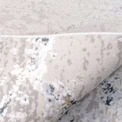 Modern Silver Abstract Living Room Rug - Vincent -Kukoon Rugs Store vincent grey 8661 5B3 5D