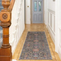 Soft Washable Wildflower Runner - Francine -Kukoon Rugs Store washable Francine room web RRL Hallway 1