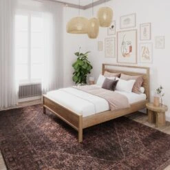 Soft Washable Brown Traditional Rug - Mabel -Kukoon Rugs Store washable Mabel room web 3