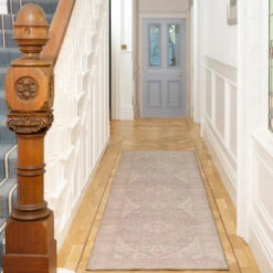 Soft Washable Vintage Beige Runner - Mariana -Kukoon Rugs Store washable Marianna room web RRL Hallway 2