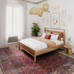 Soft Washable Red Vintage Rug - Violet -Kukoon Rugs Store washable violet room web 3