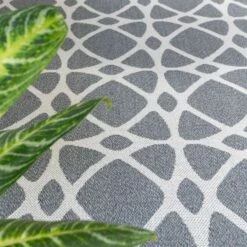 Art Deco Grey Woven Sustainable Recycled Cotton Rug - Wells -Kukoon Rugs Store wells grey 8060 5B1 5D