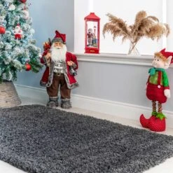 Super Soft Luxury Grey Shaggy Rug -Kukoon Rugs Store xmas 9