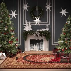 Classical Red Medallion Rug - Sonam -Kukoon Rugs Store xmas jasmine sonam resized for web