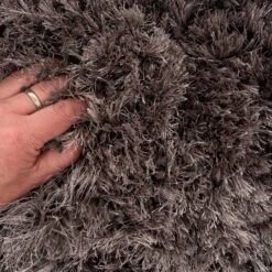 Plush Soft Grey Shaggy Area Rug - Zia -Kukoon Rugs Store zia charcoal 10 copy