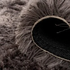 Plush Soft Grey Shaggy Area Rug - Zia -Kukoon Rugs Store zia charcoal 20 copy