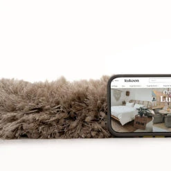 Plush Soft Greige Shaggy Rug - Zia 22 Plush Soft Greige Shaggy Rug - Zia -Kukoon Rugs Store zia pewter 04129 copy