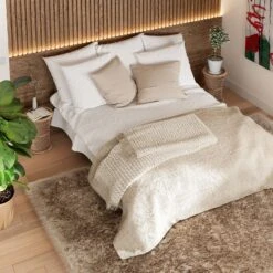 Plush Soft Greige Shaggy Rug - Zia 20 Plush Soft Greige Shaggy Rug - Zia -Kukoon Rugs Store zia pewter bitmap blended