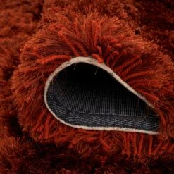Plush Soft Rust Orange Shaggy Rug - Zia -Kukoon Rugs Store zia rust 24 copy