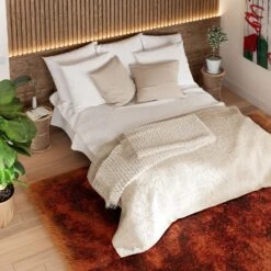 Plush Soft Shaggy Area Rug - Choose Your Colour -Kukoon Rugs Store zia rust terra final f928e4b3 d746 4939 a773 2331dde6774d