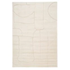 Soft Cream Abstract Rug - Aura